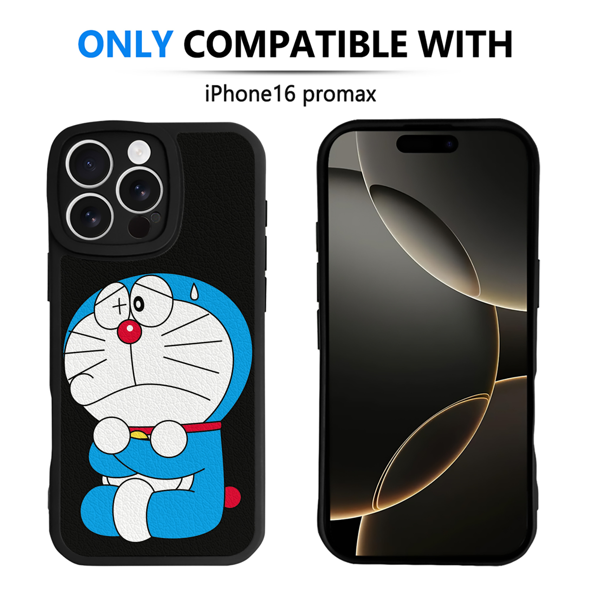 （画像用） ドラえもん Doraemon 【iPhone 16シリーズ対応】シリコンスマホケース（レザー調） 材質：シリコン